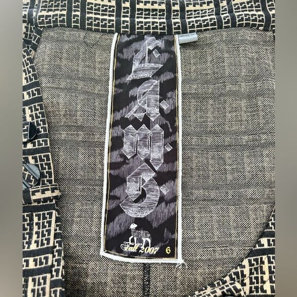 LAMB Plaid Black Logo Front Pocket Zip Up Jumper Dress Gwen Stefani 2007 Size 6 - Picture 9 of 10